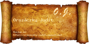 Orszáczky Judit névjegykártya