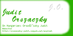 judit orszaczky business card